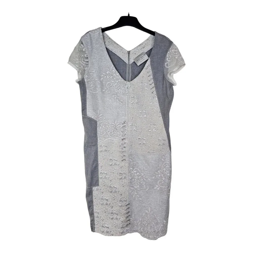 Elisa Cavaletti Patchwork Lace Fitted Dress women's size S Daniela Dallavalle - Picture 3 of 16